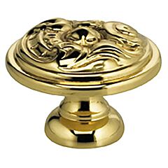 Omnia Legacy 1" (25mm) Diameter Lacquered Polished Brass Cabinet Hardware Knob