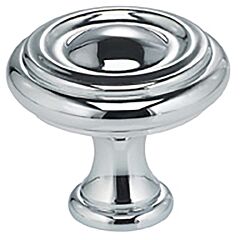 Omnia Legacy Cabinet Knob 1-9/16" (40mm) Diameter in Polished Chrome Plated Plated