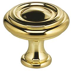 Omnia Legacy 1-9/16" (40mm) Diameter in Lacquered Polished Brass Cabinet Hardware Knob