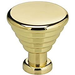 Lacquered Polished Brass Omnia Legacy 1-3/16" (30mm) Diameter Cabinet Hardware Knob