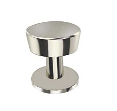 Omnia Ultima III Solid Brass 1" (25.4mm) Overall Diameter, Lacquered Polished Nickel Plated Parfait Cabinet Knob