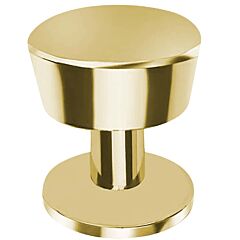 Omnia Ultima III Solid Brass 1-3/16" (30.5mm) Overall Diameter, Lacquered Polished Brass Parfait Cabinet Knob