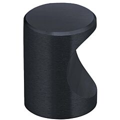 Omnia Ultima II Solid Brass 3/4" (19mm) Overall Diameter, Lacquered Oil Rubbed Black Cylindrical Cabinet Knob