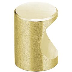 Omnia Ultima II Solid Brass 3/4" (19mm) Overall Diameter, Unlacquered Polished Brass Cylindrical Cabinet Knob
