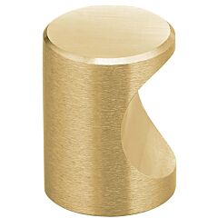 Omnia Ultima II Solid Brass 3/4" (19mm) Overall Diameter, Lacquered Satin Brass Cylindrical Cabinet Knob