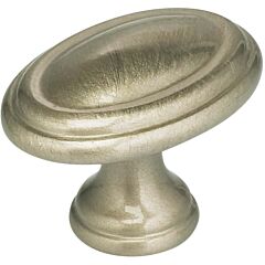 Omnia Legacy Cabinet Hardware Knob 1-3/16" (30mm) Length Lacquered Satin Nickel Plated