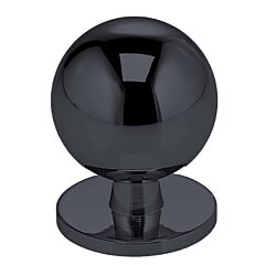 Omnia Ultima II Solid Brass 1-3/16" (30.5mm) Overall Diameter, Lacquered Oil Rubbed Black Round Cabinet Knob