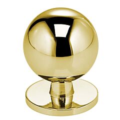 Omnia Ultima II Solid Brass 1-7/8" (48mm) Overall Diameter, Unlacquered Polished Brass Round Cabinet Knob