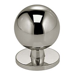 Omnia Ultima II Solid Brass 1-3/16" (30.5mm) Overall Diameter, Lacquered Satin Nickel Plated Round Cabinet Knob