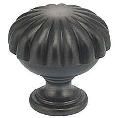 Legacy Cabinet Knob 1-3/16" (30mm) Diameter in Lacquered Oil Rubbed Black