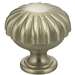 Omnia Legacy Cabinet Hardware Knob 1" (25.4mm) Diameter Lacquered Satin Nickel Plated