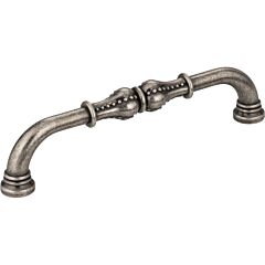 Prestige Style 5-1/32 Inch (128mm) Center to Center, Overall Length 5-11/16 Inch Distressed Pewter Cabinet Pull/Handle