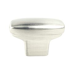 Transitional Advantage One 1-7/16" (37mm) Overall Length Brushed Nickel Rounded Rectangle Knob