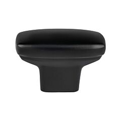 Transitional Advantage One 1-7/16" (37mm) Overall Length Matte Black Rounded Rectangle Knob