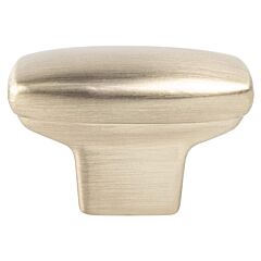 Transitional Advantage One 1-7/16" (37mm) Overall Length Champagne Rounded Rectangle Knob