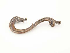 French Court 3-1/2" (89mm) Center to Center, 1-11/16" (43mm) Length, Left, Monticello Brass Cabinet Pull/ Handle