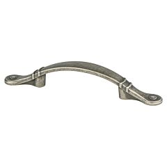 Traditional Advantage Four 3" (76mm) Center to Center, 5-1/2" (140mm) Overall Length Weathered Nickel Ringed Arch Pull