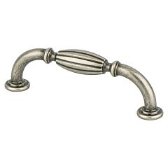 Advantage Plus Five 3-3/4" (96mm) Center to Center, 4-1/4" (108mm) Overall Length Weathered Nickel Fluted Pull