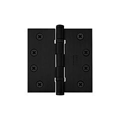 Emtek 4" x 4" Square Corners Heavy Duty Ball Bearing Flat Black Plated Steel Door Hinge 94014US19