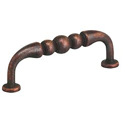 Classic & Modern 3-1/2 Inch (89mm) Center to Center, 4" Overall Length Vintage Copper Cabinet Pull/Handle