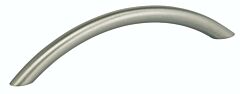 Omnia Modern Style 5-1/16" (128mm) Center to Center, Overall Length 5-7/8" (149mm) Satin Stainless Steel Cabinet Pull/Handle