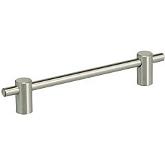 Omnia Stainless Steel Adjustable Centers Pull 5" (127mm) Center Holes 6-5/8" (168.5mm) Length, Satin Stainless Steel