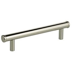 Classic & Modern Bar Style 5 Inch (127mm) Center-to-Center, 6-1/2" Overall Length Lacquered Polished Nickel Plated Cabinet Pull / Handle