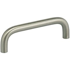 Omnia Modern Style 4" (102mm) Center to Center Satin Stainless Steel Cabinet Pull/Handle