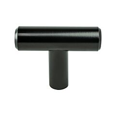 Transitional Advantage Two 1-9/16" (39.5mm) Overall Length Black T-Bar Knob