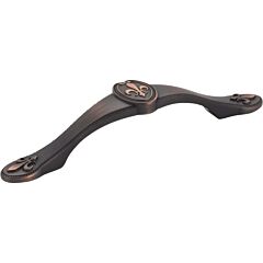 Bienville Style 3-3/4" Inch (96mm) Center to Center, Overall Length 5-13/16" Inch Brushed Oil Rubbed Bronze Cabinet Pull/Handle