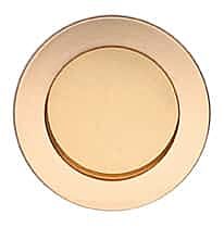 Omnia Modern Cup Style 2 Inch (51mm) Overall Diameter Lacquered Polished Brass Flush Pull