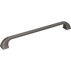 Jeffrey Alexander Marlo Collection 8-13/16" (224mm) Center to Center, 9-3/4" (247.5mm) Overall Length Brushed Pewter Cabinet Pull/Handle