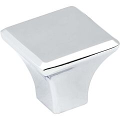 Jeffrey Alexander Marlo Collection 1-1/8" (29mm) Overall Length, Polished Chrome Square Cabinet Hardware Knob