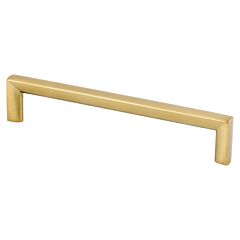 Metro 6-5/16" (160mm) Center to Center, 6-11/16" (170mm) Overall Length Modern Brushed Gold Pull