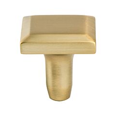 Metro 1-3/16" (30.5mm) Overall Length Modern Brushed Gold Knob.