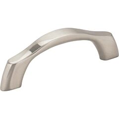Aiden Style 3" Inch (76mm) Center to Center, Overall Length 4-1/16" Inch Satin Nickel Cabinet Pull/Handle