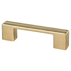 Skyline 3" (76mm) and 3-3/4" (96mm) Center to Center, 4-3/16" (106.5mm) Overall Length Modern Brushed Gold Pull
