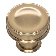 Atlas Homewares Oskar Round Warm Brass Cabinet Hardware knob, 1-1/4" Diameter