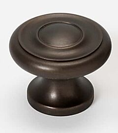 Alno Creations Knob 1" (25.4mm) Overall Length in Chocolate Bronze