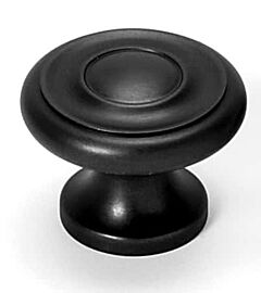 Alno Creations Knob 1" (25.4mm) Overall Length in Matte Black