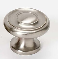 Alno Creations Knob 1" (25.4mm) Overall Length in Satin Nickel