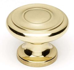 Alno Creations Knob 1-1/4" (32mm) Overall Length in Polished Brass