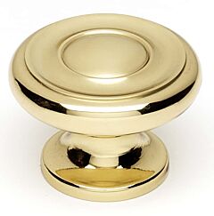 Alno Creations Knob 1-1/2" (38mm) Overall Length in Unlacquered Brass