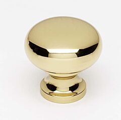 Alno Creations Knob 7/8" (22mm) Overall Length in Unlacquered Brass