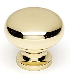Alno Creations Kyla Knob 1-1/4" (32mm) Overall Length in Unlacquered Brass