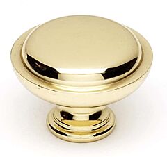 Alno Creations Sheen Knob 1-1/4" (32mm) Overall Length in Polished Brass