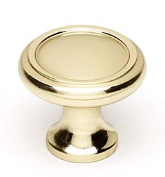 Alno Creations Cori Knob 1" (25.4mm) Overall Length in Polished Brass
