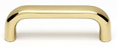 Alno Creations Dani 3" (76mm) Center to Center, Overall Length 3-1/2" Polished Brass Cabinet Pull/Handle