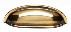 Alno Creations Montefalco 3" (76mm) Center to Center, Overall Length 4-5/8" Polished Antique Cup Pull/Handle