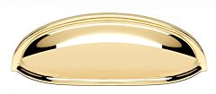 Alno Creations Montefalco 3" (76mm) Center to Center, Overall Length 4-5/8" Polished Brass Cup Pull/Handle